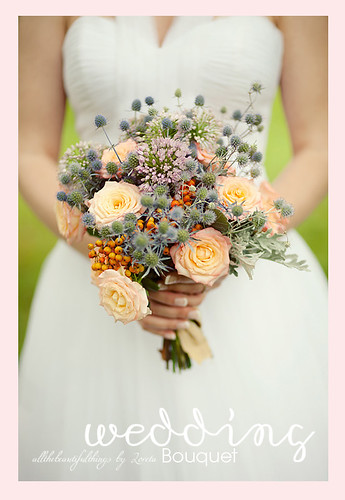 wedding bouquet of dandelions