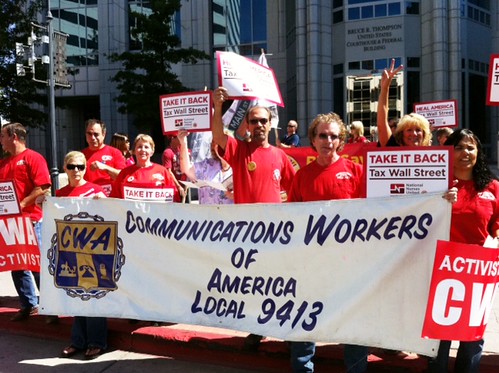 CWA Local 9413 members in Reno support our sisters and brothers in the CNA.