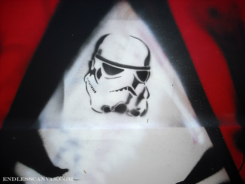 stormtrooper stencil - Oakland, Ca