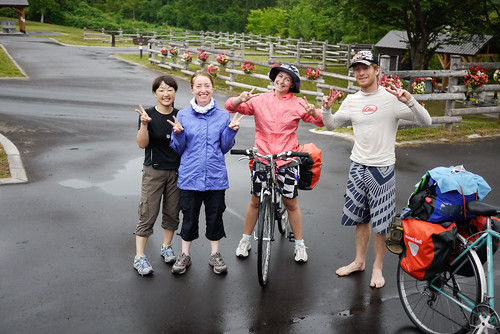 The cycling troupe at Makkari Camping Ground, Hokkaido, Japan