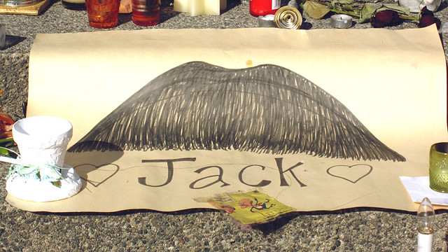 jack layton moustache at the shrine