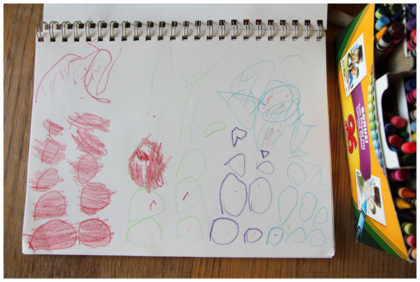 Toddler crayon art drawings