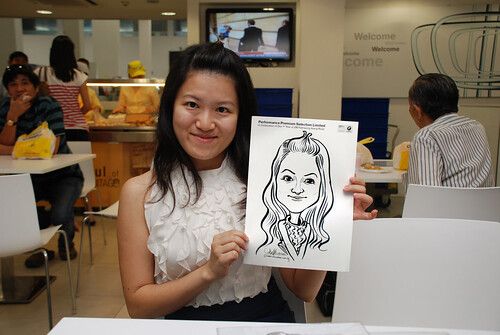 Caricature live sketching for Performance Premium Selection first year anniversary - day 1 - 16