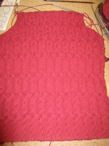 Cable Sweater Back Complete