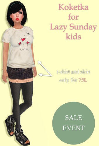 T shirt and skirt by Koketka for Lazy Sunday kids