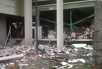 United Nations offices in Abuja, Nigeria were destroyed in a powerful explosion on August 26, 2011. The building was reportedly hit by a truck loaded with explosives. 60 or more casualties are reported, with 10 dead. by Pan-African News Wire File Photos