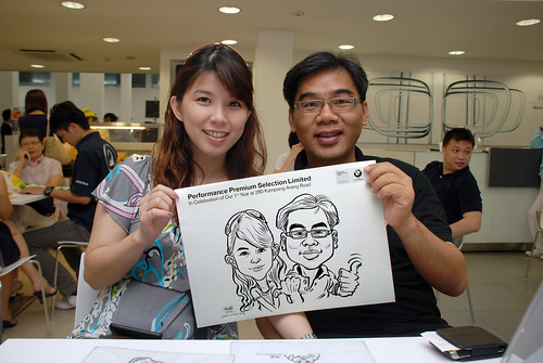Caricature live sketching for Performance Premium Selection first year anniversary - day 1 - 4