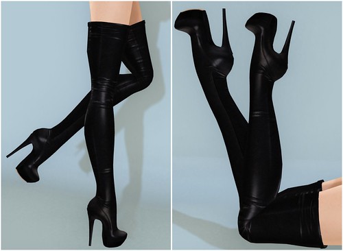 SLink - Tall Leather Thigh Boots