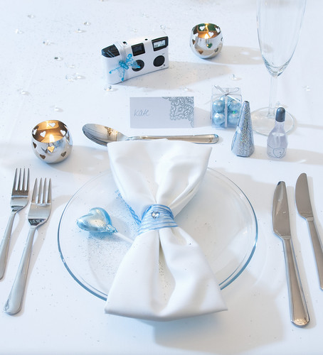 Ice Blue Wedding Table Setting