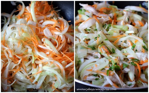 Cabbage chicken salad - method 3
