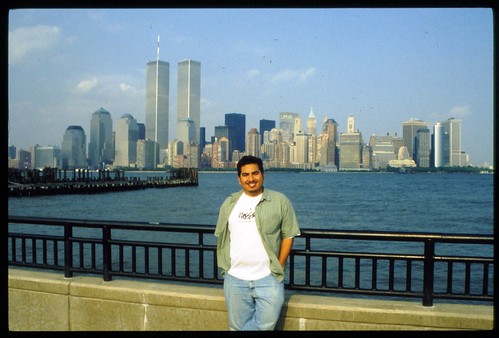 James near the World Trade Center. (1996)