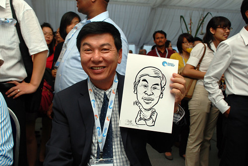 caricature live sketching for Singapore International Water Week Closing Dinner - 7