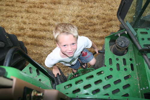 Brady comes to join Grandpa in the tractor