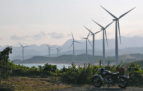 view of windmills with my W650