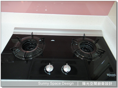 廚具工廠-蘆洲光華路林小姐一字型廚具：林內牌內焰爐RB-26GN -陽光空間廚衛設計