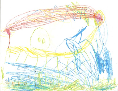 Crayon Drawing, Asher's Art, 4.5 Years