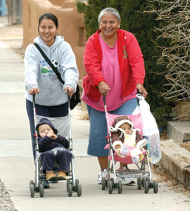 walking with baby strollers (by: Stephen Davis, courtesy of Transportation for America)
