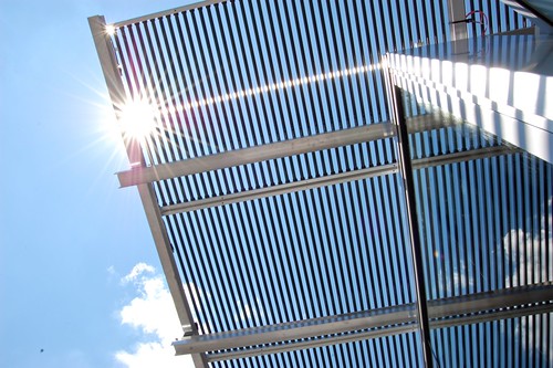 The solar array overhang