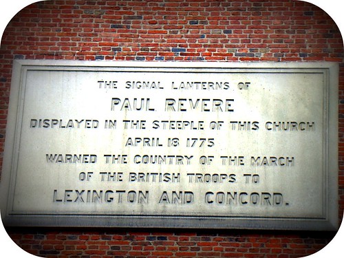the sign on the Old North Church