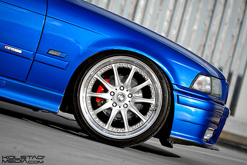  5Race blue BMW E36 Side wheel