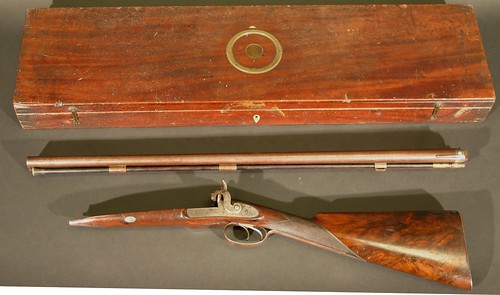 An antique Purdey shotgun, which sold for £3,200