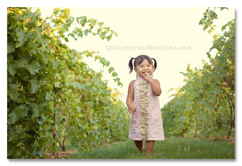 Fingers in mouth walking through the vineyard BLOG