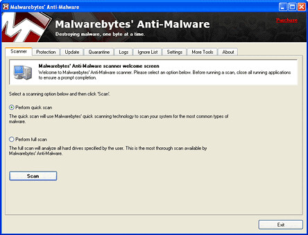 <br/><br/>1. Download Malwarebytes and then rename mbam-setup.exe to iexplore.exe<br/>2. Launch iexplorer.exe to install Malwarebytes<br/>3. Once the program is installed, navigate to your Program Files\Malwarebytes' Anti-Malware folder.<br/><br/><img class=