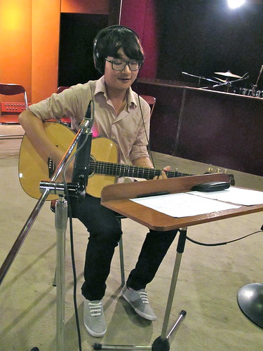 Clarence on acoustic guitar