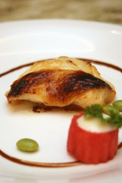 Cod Fish Baked with Miso and Sauteed Edamame ($14/pax)