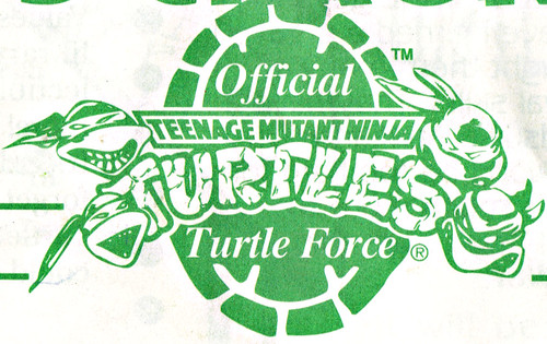   Official TEENAGE MUTANT NINJA TURTLES Turtle Force :: 'CHAOS CHRONICLES' V.5 / header logo  (( 1992 ))