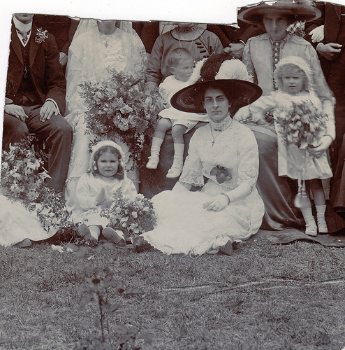 Wedding photo fragment. 1900s
