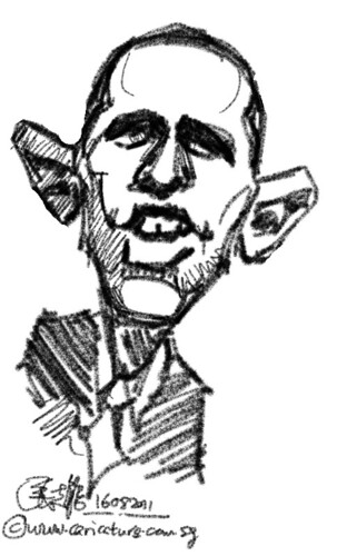 test drive HTC Flyer with Obama caricature