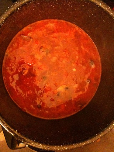 Marinara sauce, with tomatos added