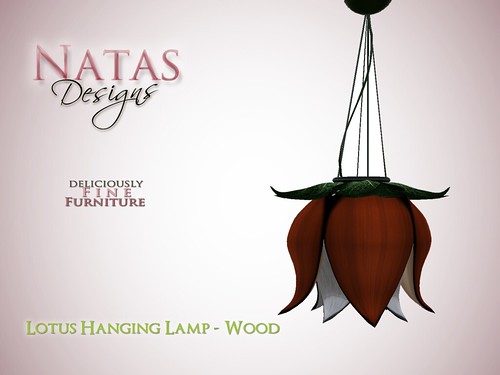 Lotus Hanging Lamp - Wood by natashashoteka