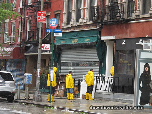 Aftermath of Hurricane Irene in NYC_East Village workers