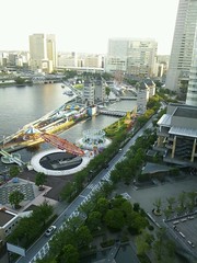 パンパシフィック横浜ベイホテル東急のテラスから見た遊園地の写真