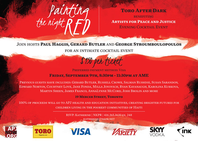 TORO After Dark Benefiting Artists for Peace and Justice