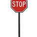 decorative stop sign pole
