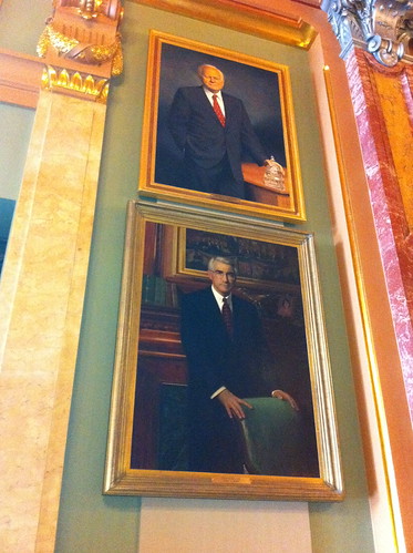 Govs. Ryan & Edgar portraits at IL Capitol