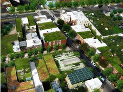 the neighborhood re-imagined with green infrastructure (by: Philadelphia Water Dept)