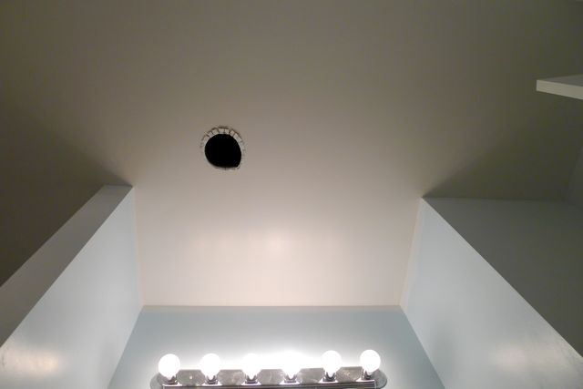 Glossy Ceiling Over Sink