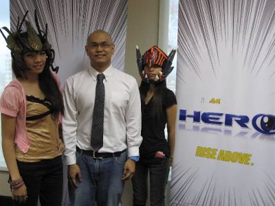 Mary Grace Roldan, Hero TV Channel head Ruel Ferrer and Stephanie Sumbe