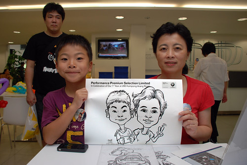 Caricature live sketching for Performance Premium Selection first year anniversary - day 1 - 13