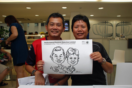 Caricature live sketching for Performance Premium Selection first year anniversary - day 1 - 29