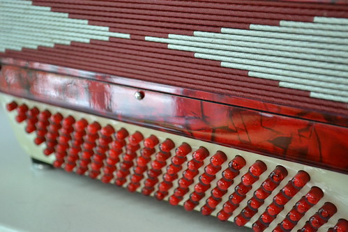 close up on the accordion