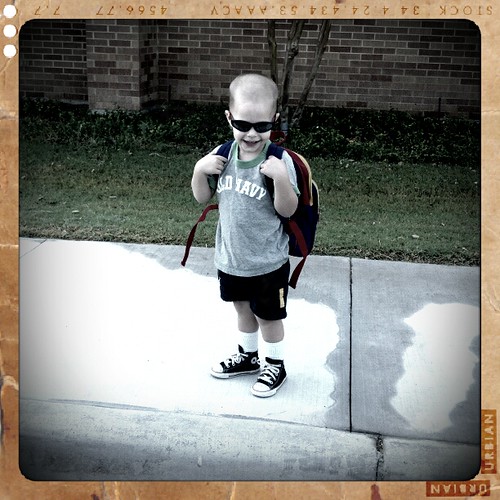 Billy getting ready to go into his 2nd day of school