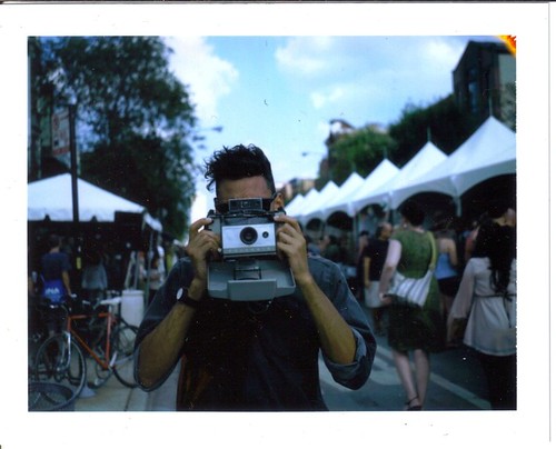 Justin with his Polaroid