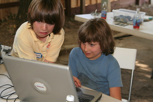 Waldorf Boys Learning Computers