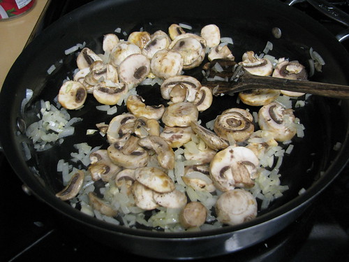mushrooms and garlic in