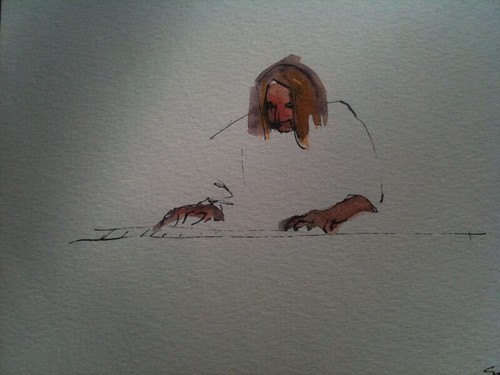 33rd sketch crawl in Alice springs by karynzlatkovic